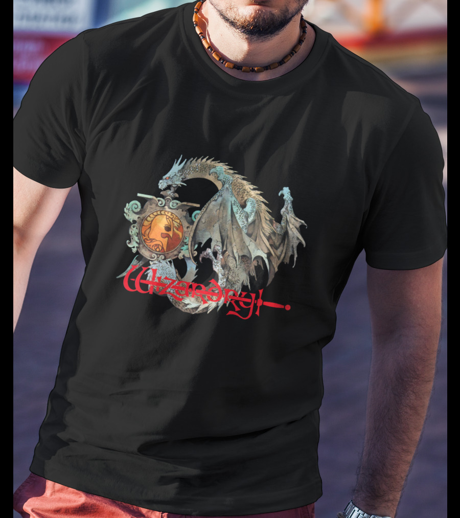 Wizardry Dragon Fantasy Crest T-Shirt