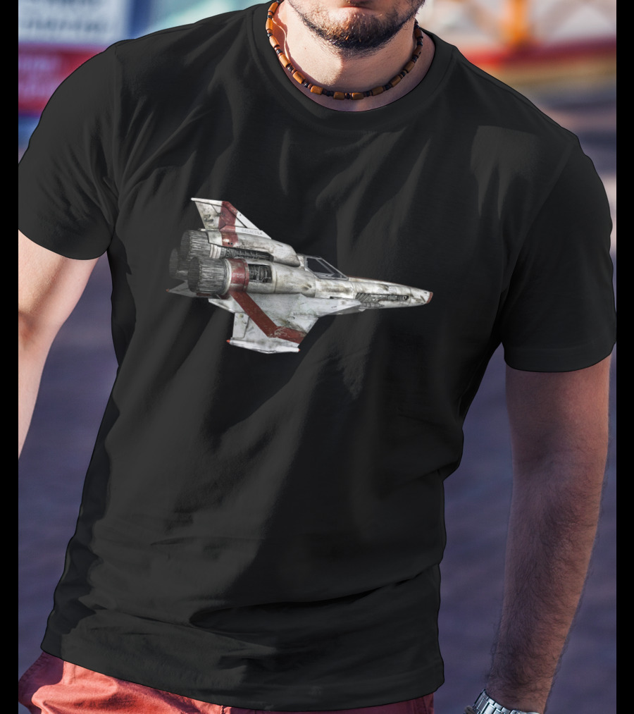 Battlestar Galactica Viper Mark Spacecraft Detailed Image T-Shirt