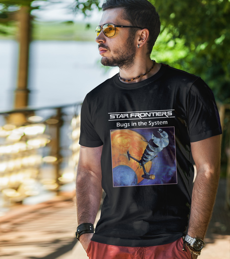 Star Frontiers Bugs In The System Space Satellite Planets T-Shirt