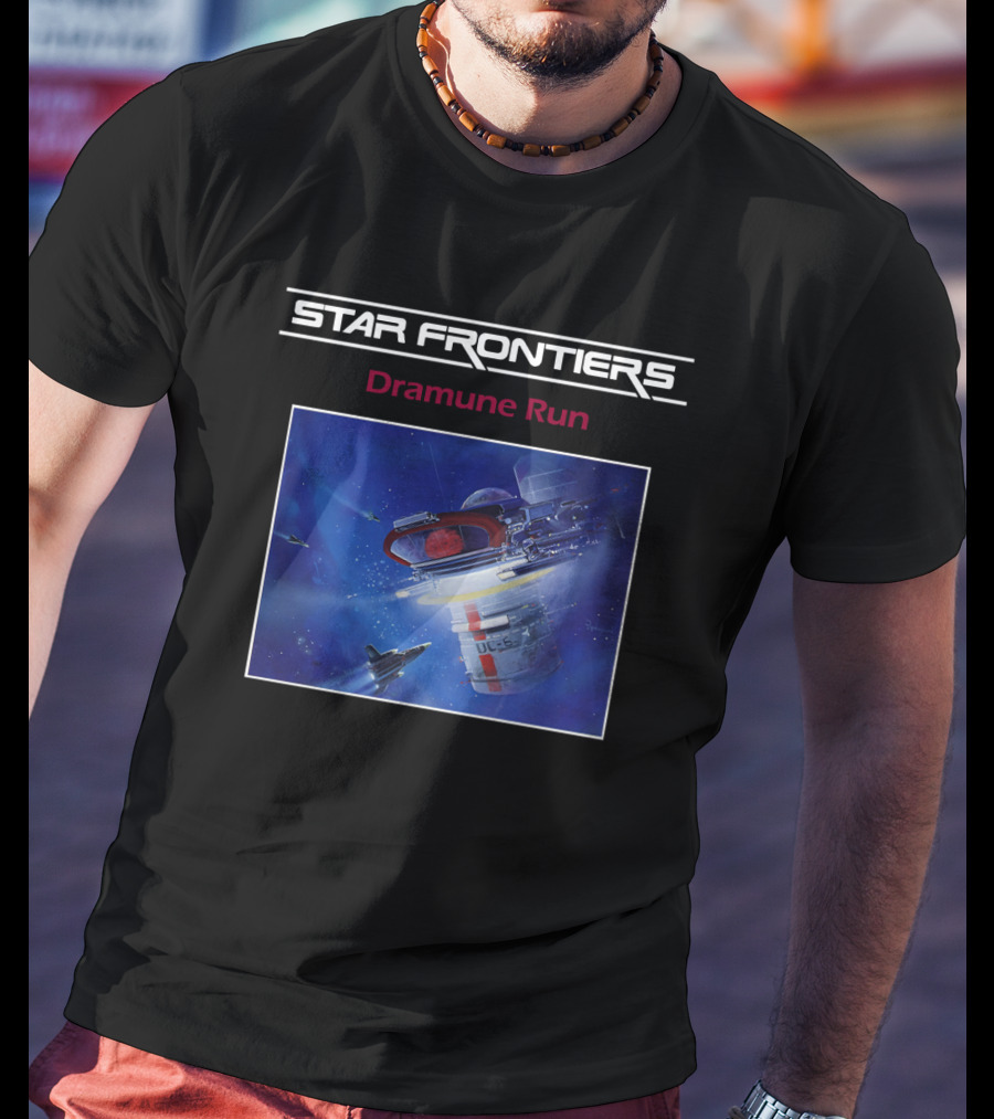 Star Frontiers Dramune Run Space Adventure Scene T-Shirt