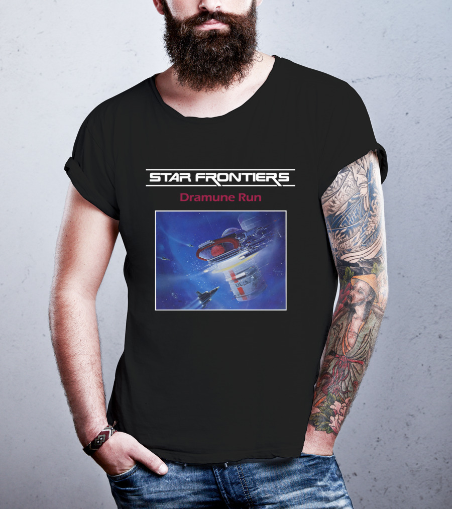 Star Frontiers Dramune Run Space Adventure Scene T-Shirt