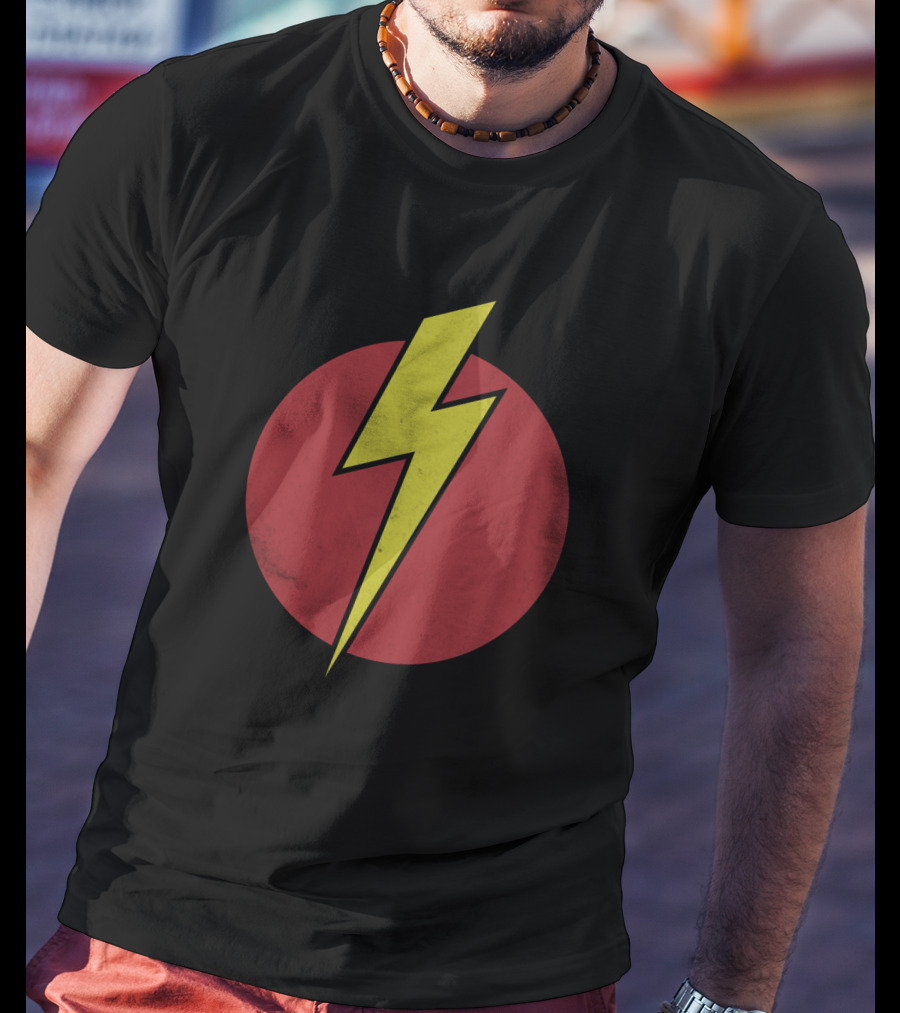 Flash Gordon Lightning Bolt Red Circle T-Shirt