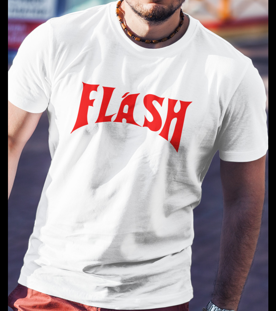 Flash Gordon Retro Style Typography Red T-Shirt
