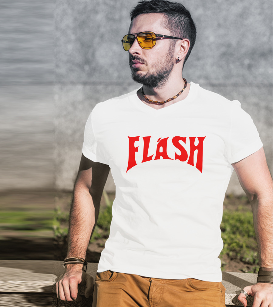 Flash Gordon Retro Style Typography Red T-Shirt