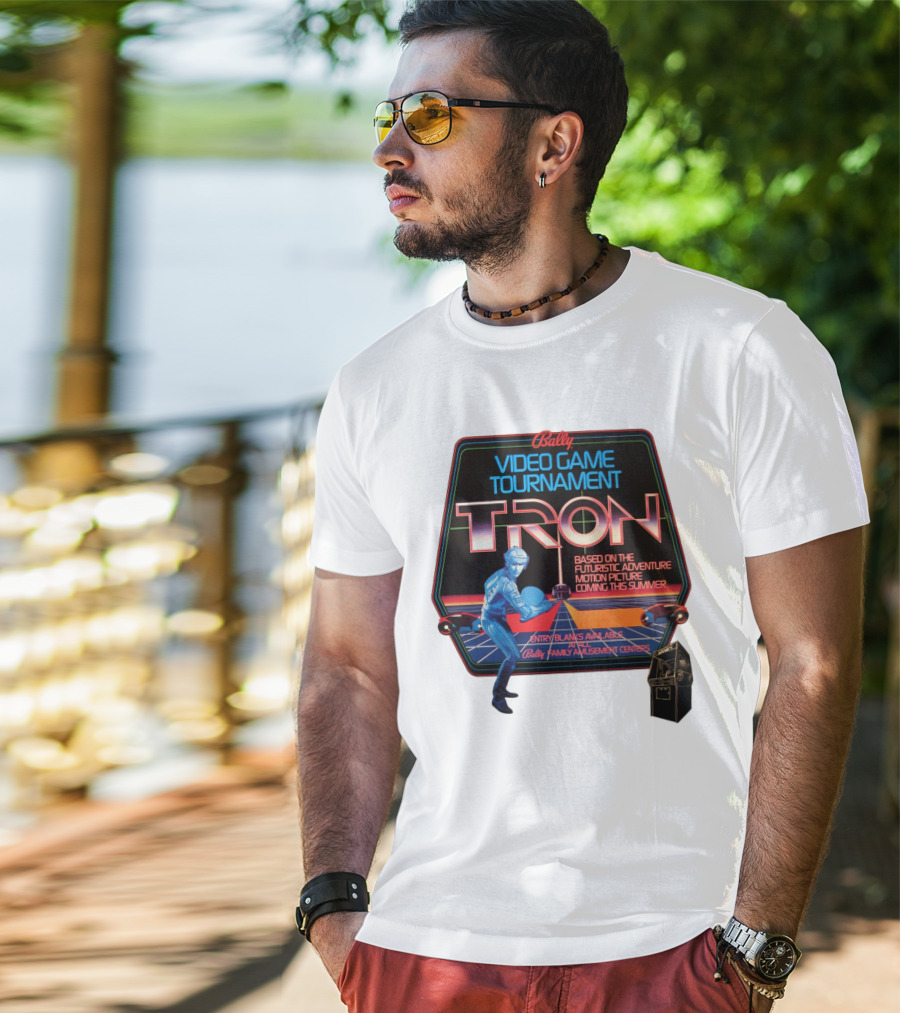 Bally Video Game Tournament Tron Based On The Futuristic Adventure Motion Picture Coming This Summer T-Shirt