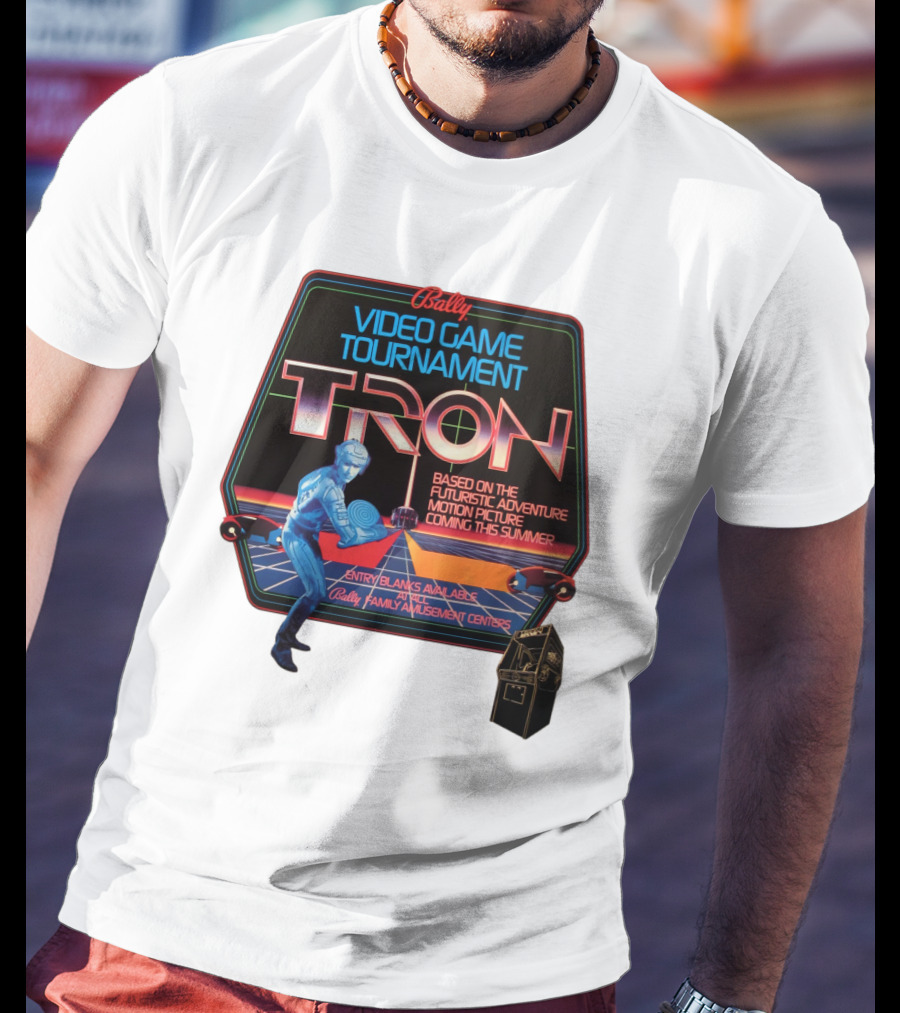 Bally Video Game Tournament Tron Based On The Futuristic Adventure Motion Picture Coming This Summer T-Shirt