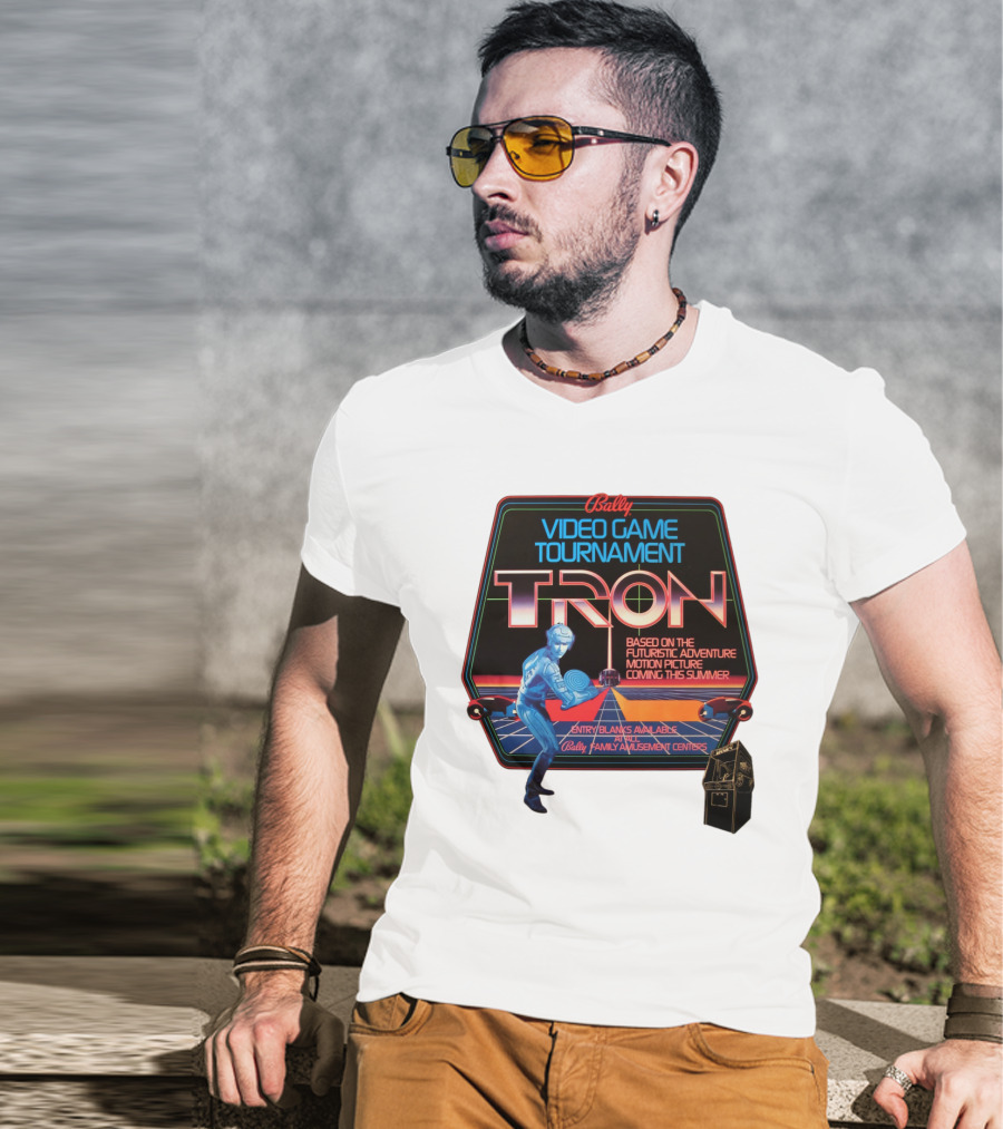 Bally Video Game Tournament Tron Based On The Futuristic Adventure Motion Picture Coming This Summer T-Shirt