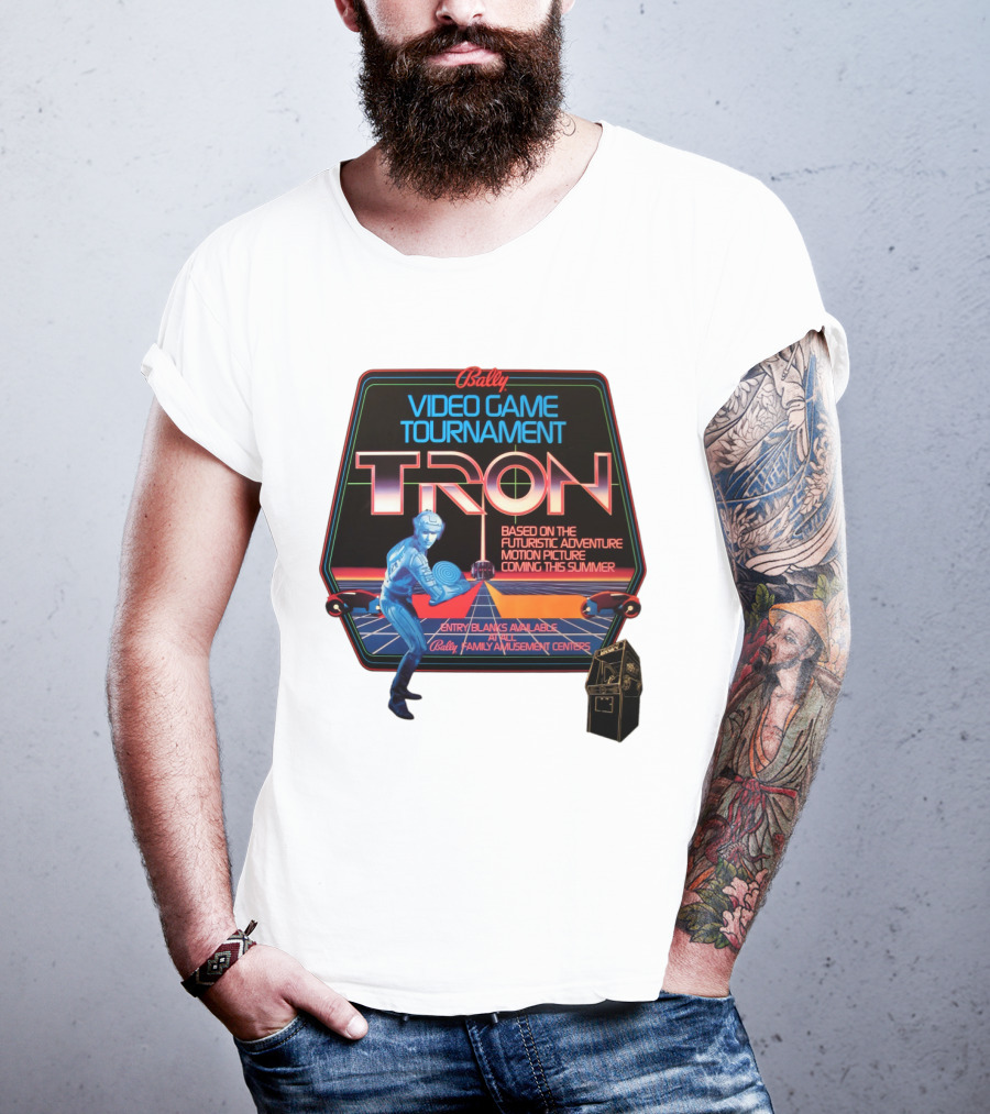 Bally Video Game Tournament Tron Based On The Futuristic Adventure Motion Picture Coming This Summer T-Shirt
