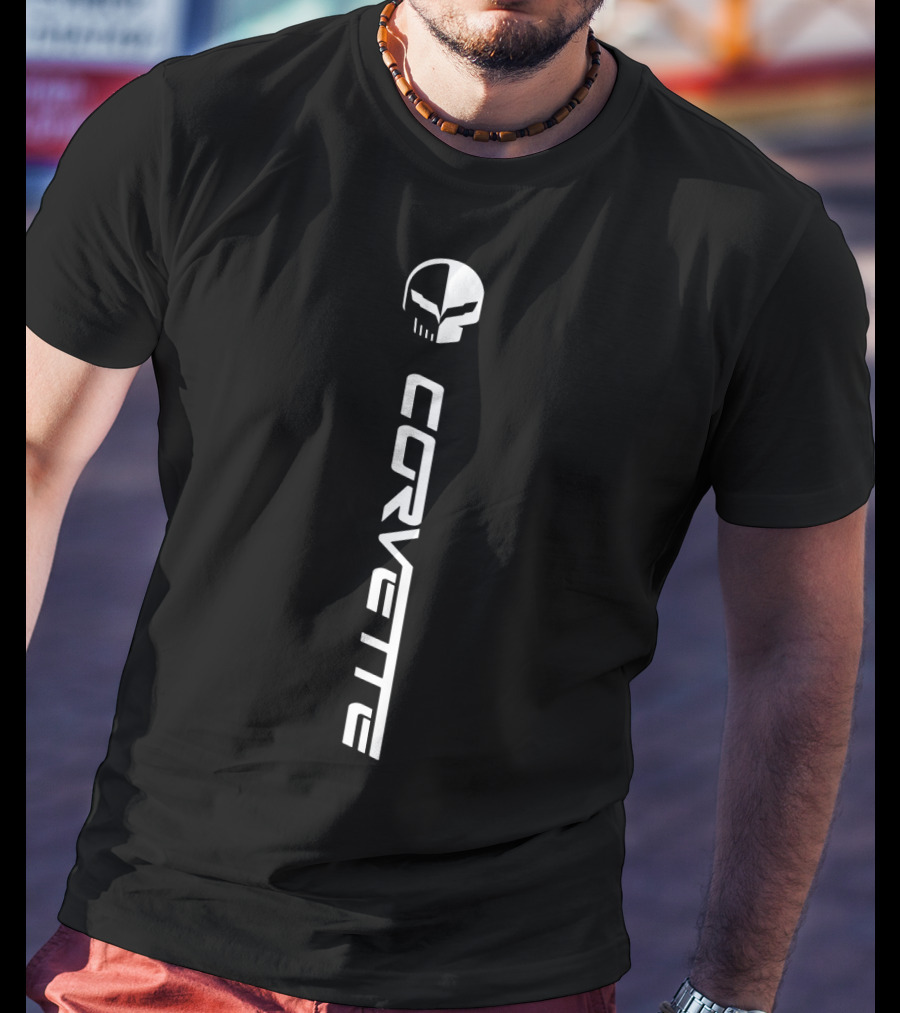 Corvette Vertical Skull T-Shirt