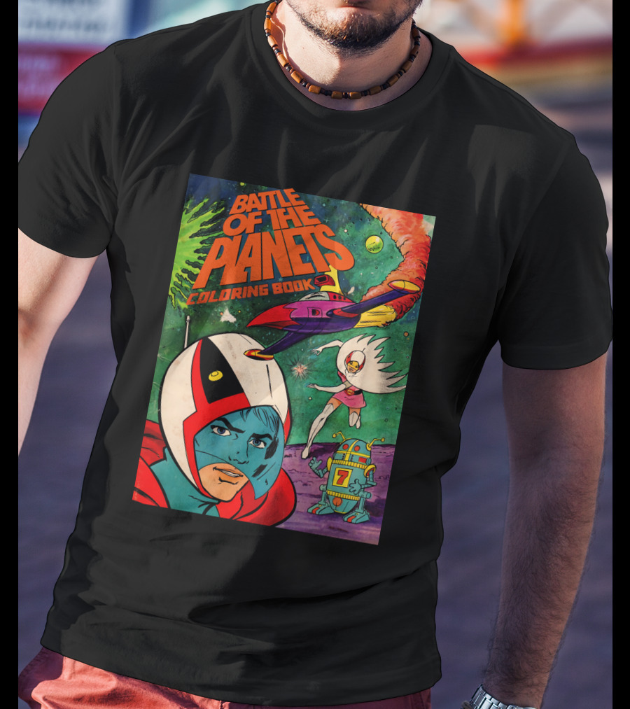 Battle Of The Planets Coloring Book Space Adventure Galaxy Team 7 Robot T-Shirt