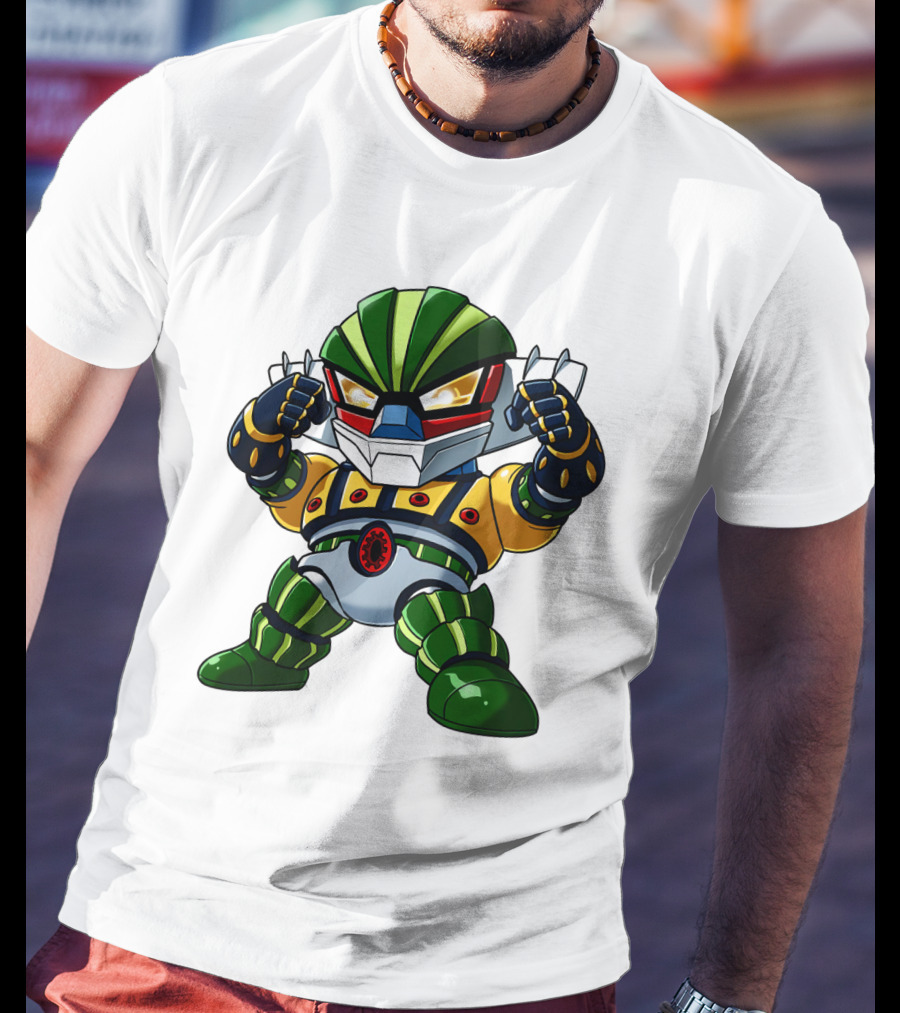 Jeeg SD Robot Anime Character Bold And Colorful Pose T-Shirt