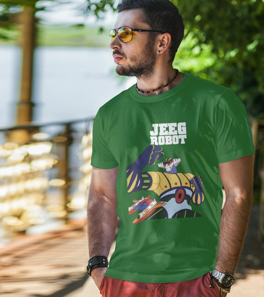 Jeeg Robot Anime Mecha Hero Dynamic Pose T-Shirt