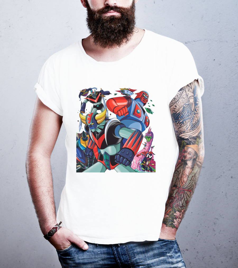 Mazinger Z Great Mazinger Boss Borot Koji Kabuto Tetsuya Tsurugi Iconic Robot Heroes Battle T-Shirt