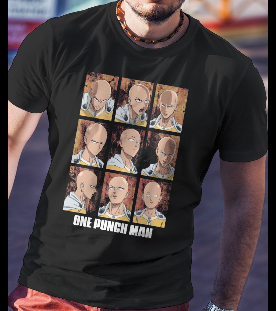One Punch Man Saitama Nine Expressions T-Shirt
