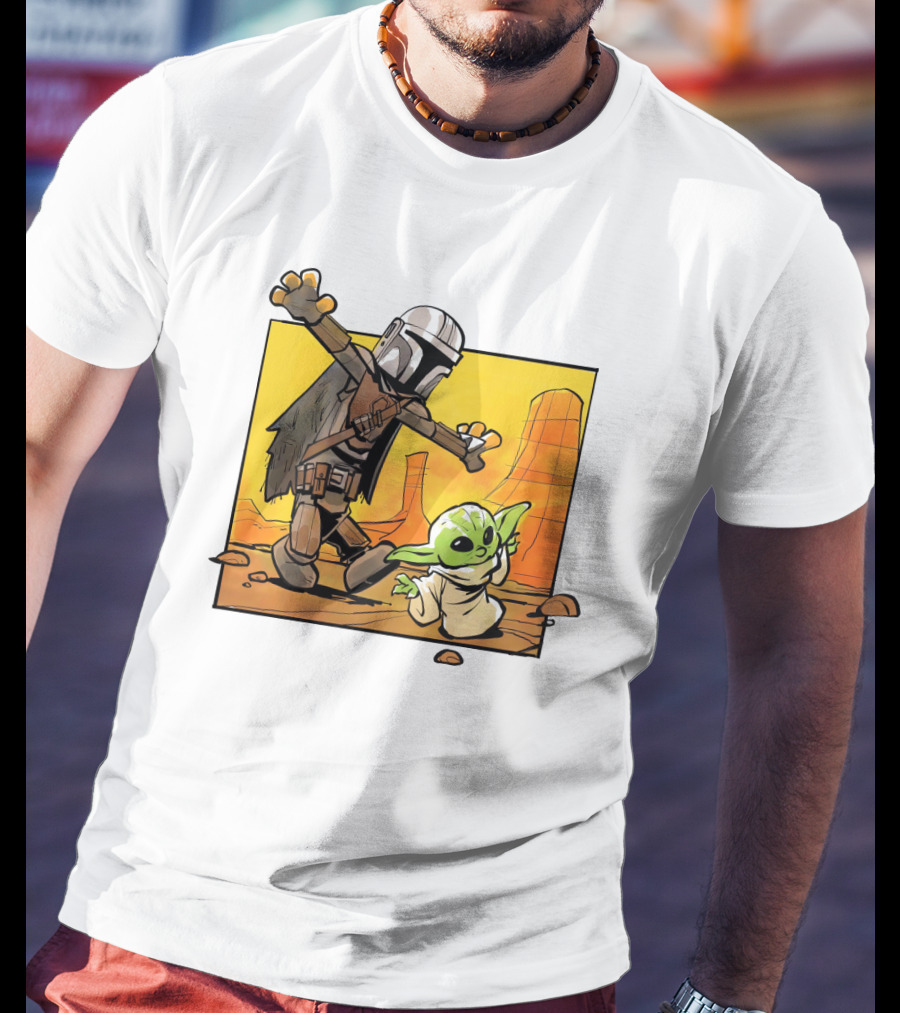 The Mandalorian And Grogu Desert Adventure Baby Yoda T-Shirt