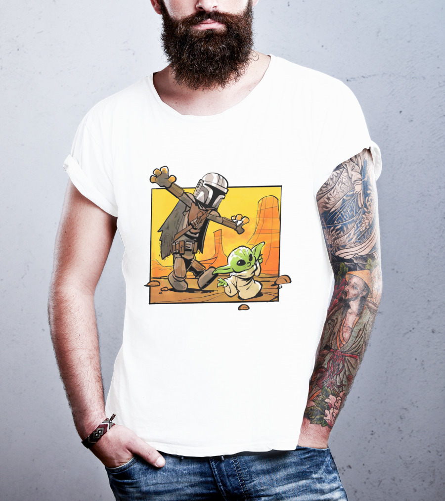 The Mandalorian And Grogu Desert Adventure Baby Yoda T-Shirt