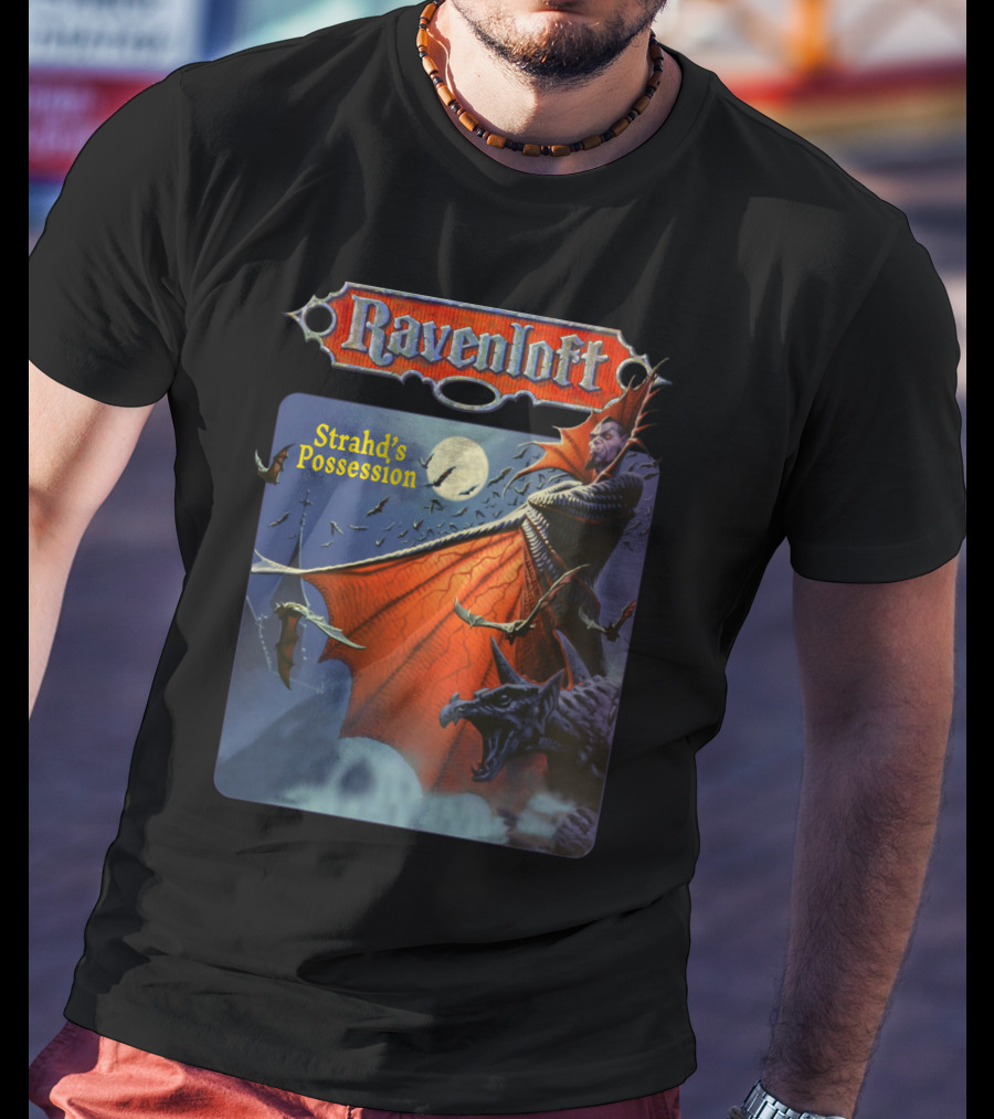 Ravenloft Strahd's Possession Vampire Moon Bats Wings Gargoyle T-Shirt