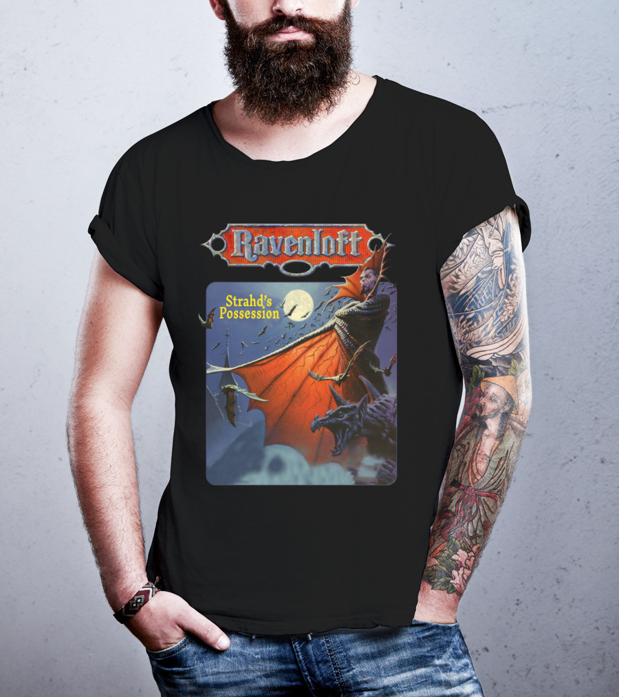 Ravenloft Strahd's Possession Vampire Moon Bats Wings Gargoyle T-Shirt
