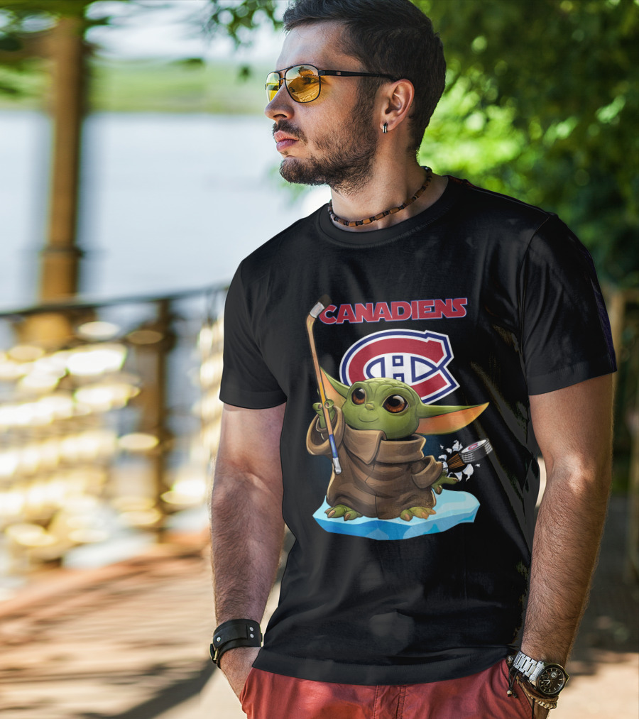Baby Yoda Canadiens Hockey NHL Montreal Canadiens T-Shirt