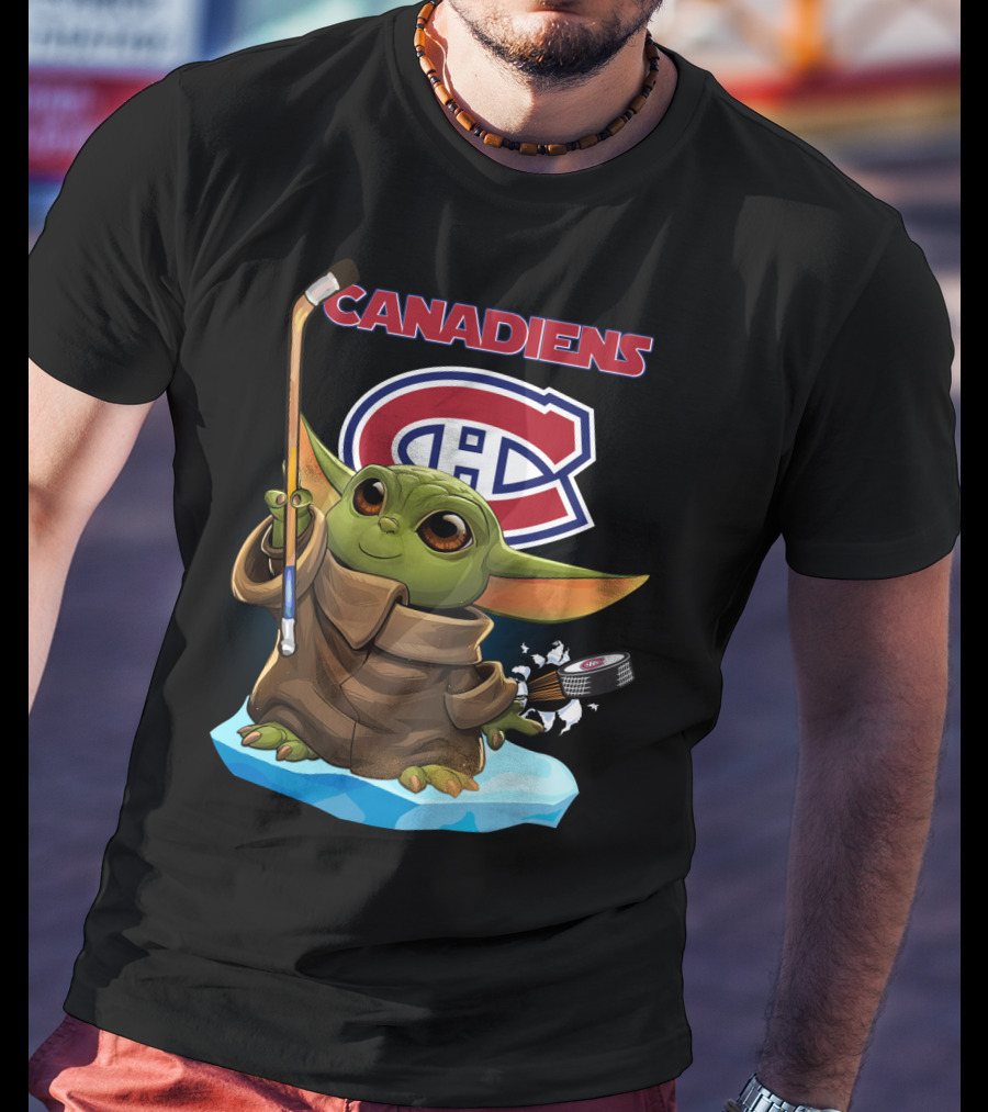 Baby Yoda Canadiens Hockey NHL Montreal Canadiens T-Shirt