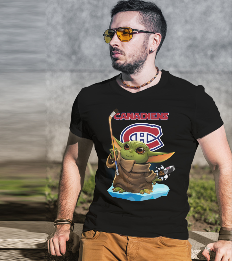 Baby Yoda Canadiens Hockey NHL Montreal Canadiens T-Shirt