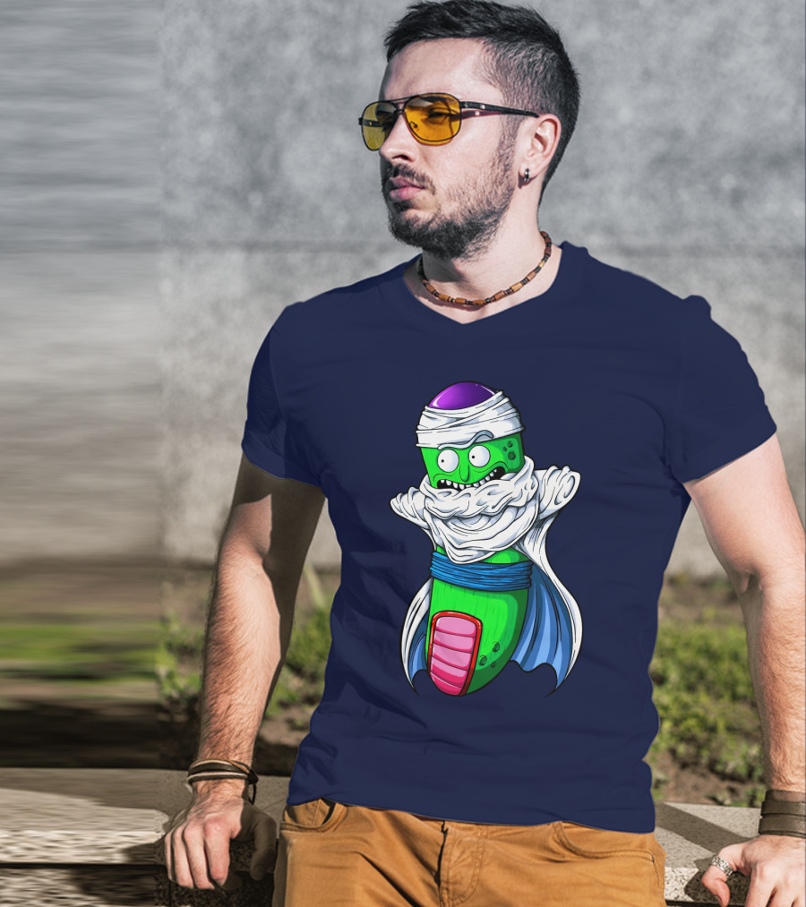 Rick And Morty Pickle Rick Meets Dragon Ball Z Fusion T-Shirt