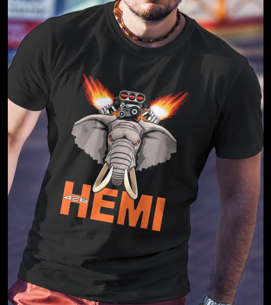 Mopar 426 Hemi Elephant Engine Power Burst T-Shirt