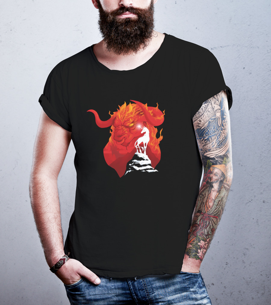 The Last Unicorn Red Bull Fiery Showdown T-Shirt