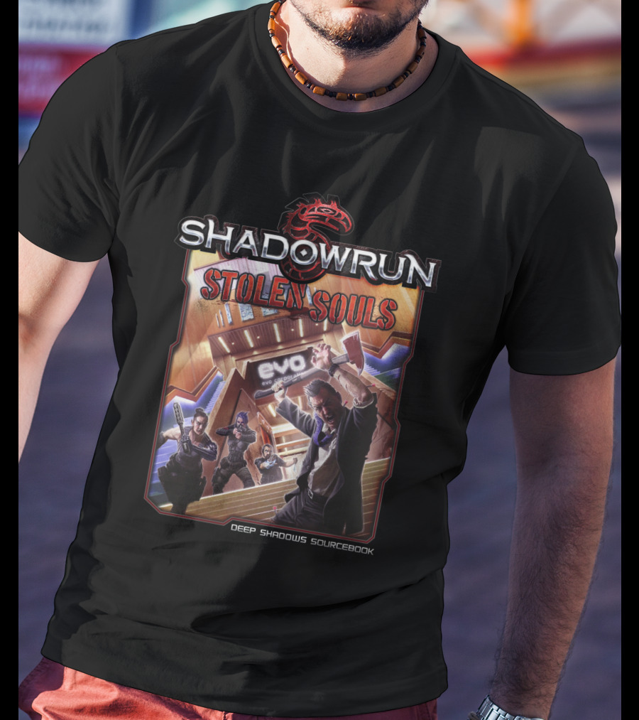 Shadowrun Stolen Souls Deep Shadows Sourcebook T-Shirt