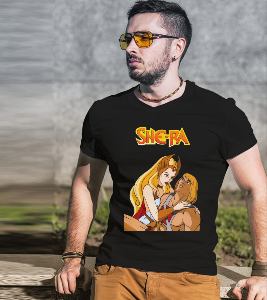 She Ra He Man Classic Cartoon Duo T-Shirt