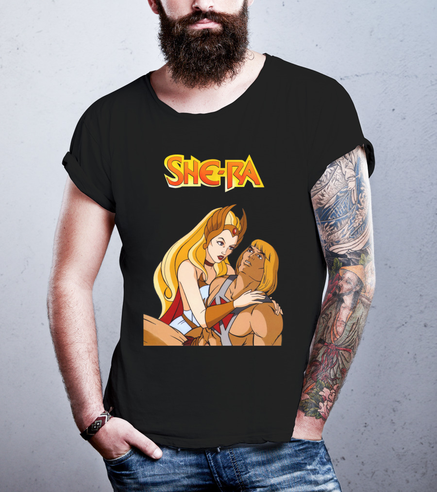 She Ra He Man Classic Cartoon Duo T-Shirt