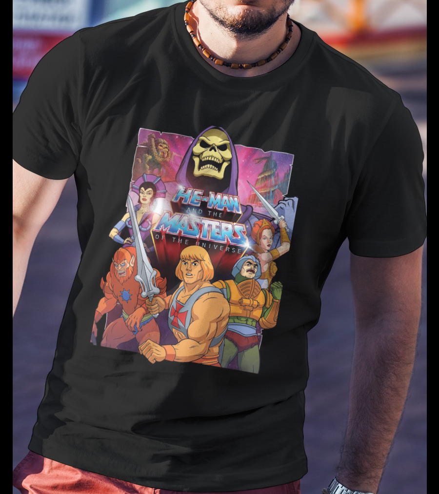 He-Man And The Masters Of The Universe Classic Characters And Skeletor T-Shirt