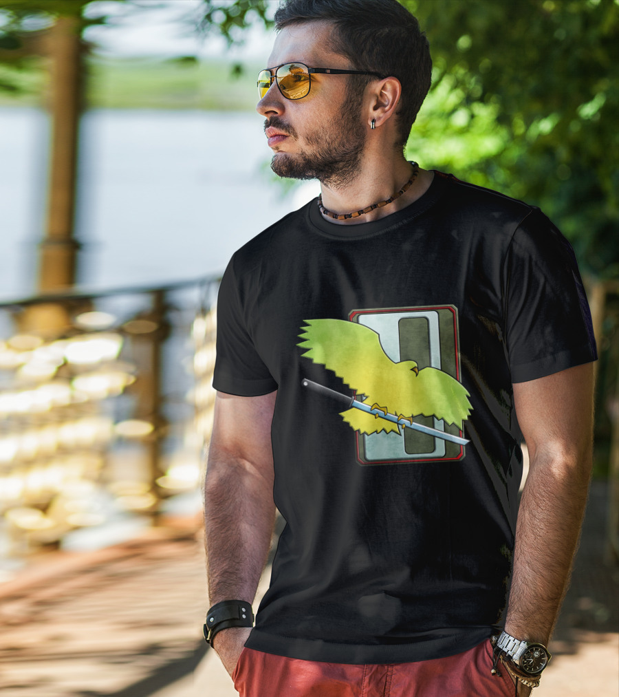 Clan Jade Falcon Battletech MechWarrior Green Falcon Sword Emblem T-Shirt