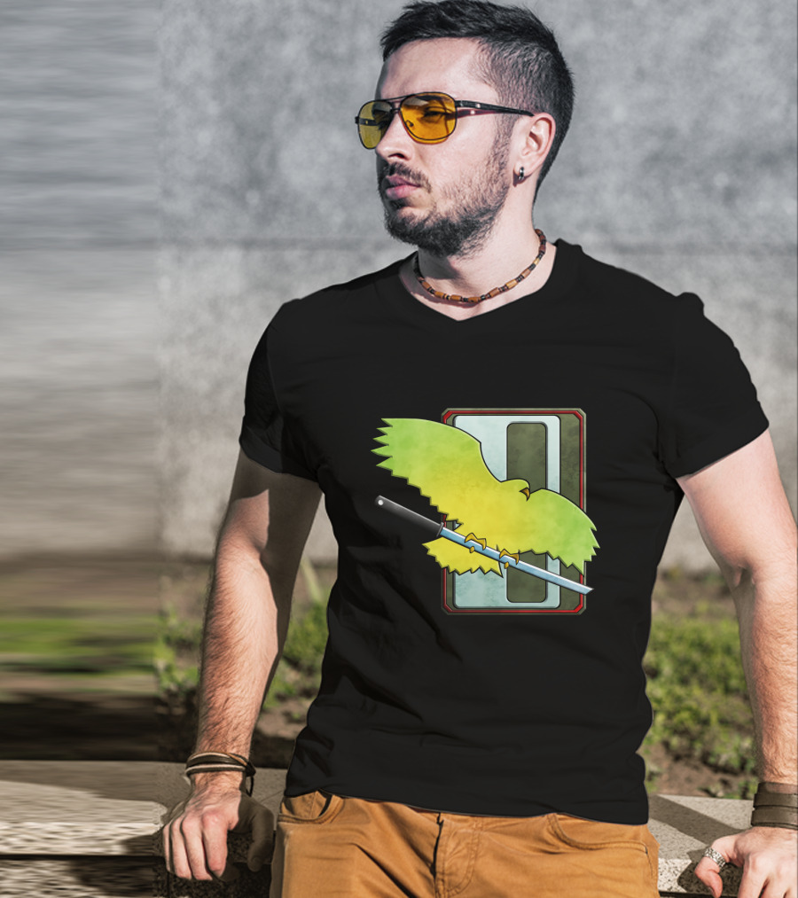 Clan Jade Falcon Battletech MechWarrior Green Falcon Sword Emblem T-Shirt