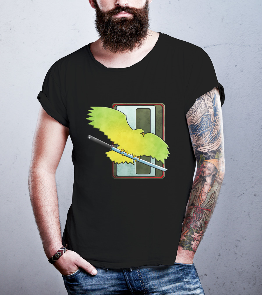 Clan Jade Falcon Battletech MechWarrior Green Falcon Sword Emblem T-Shirt