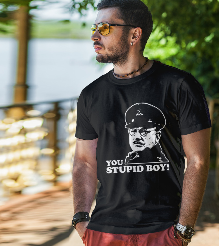 Dad's Army You Stupid Boy Classic Catchphrase T-Shirt