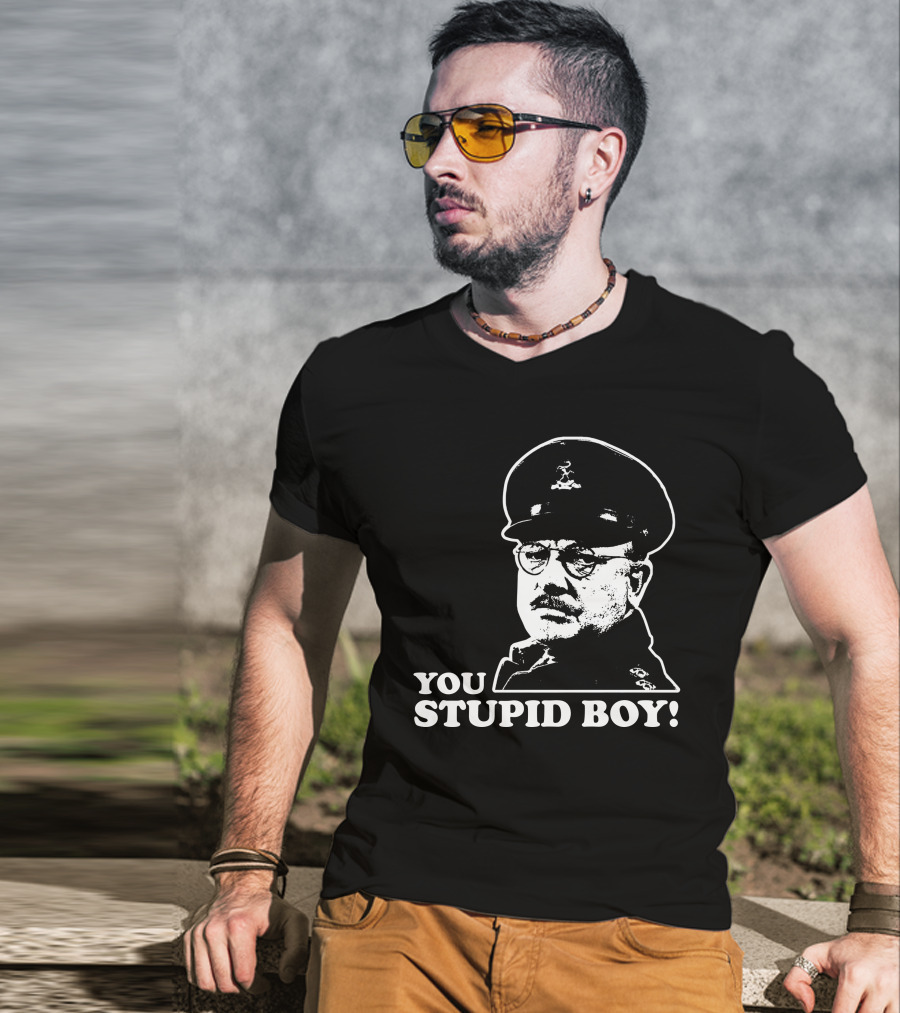 Dad's Army You Stupid Boy Classic Catchphrase T-Shirt