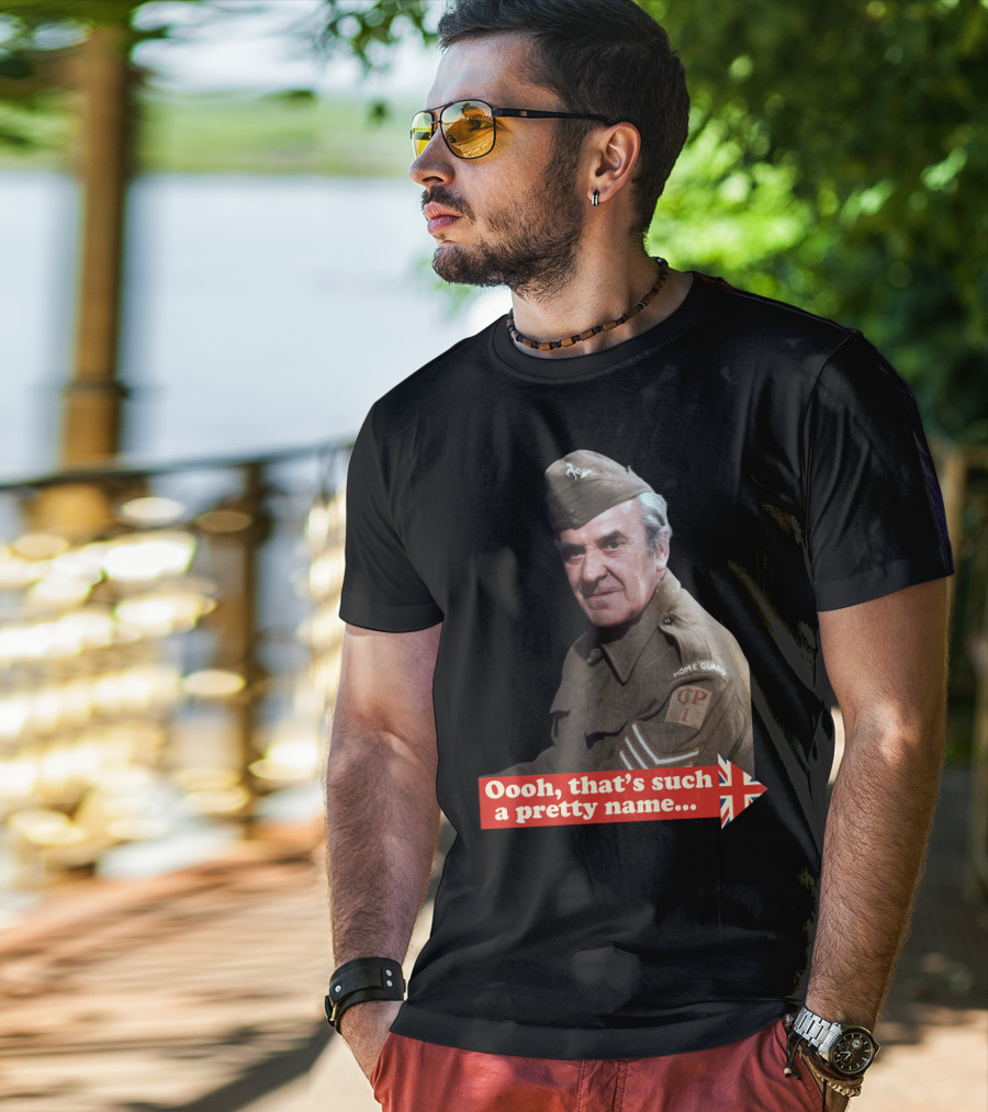 Dad's Army Home Guard Oooh That's Such A Pretty Name British Flag T-Shirt