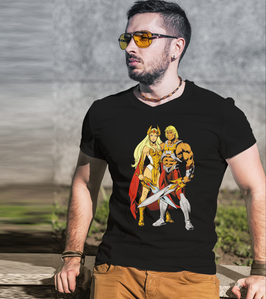 She Ra And He Man Powerful Alliance Masters Of The Universe T-Shirt