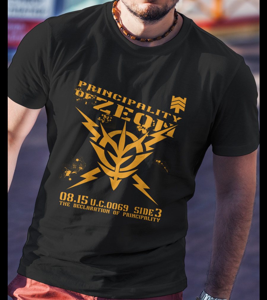 Principality Of Zeon 08.15 U.C. 0069 Side 3 The Declaration Of Principality T-Shirt