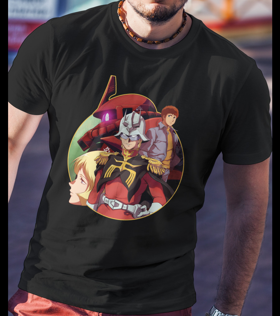 Mobile Suit Gundam The Origin Char Aznable And Amuro Ray Anime Characters T-Shirt