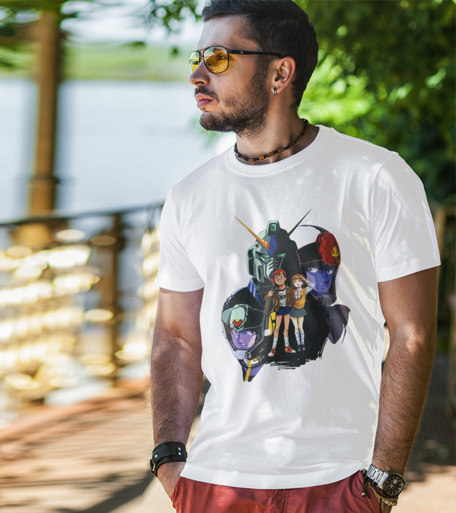 Mobile Suit Gundam Iconic Characters And Mecha Compilation T-Shirt