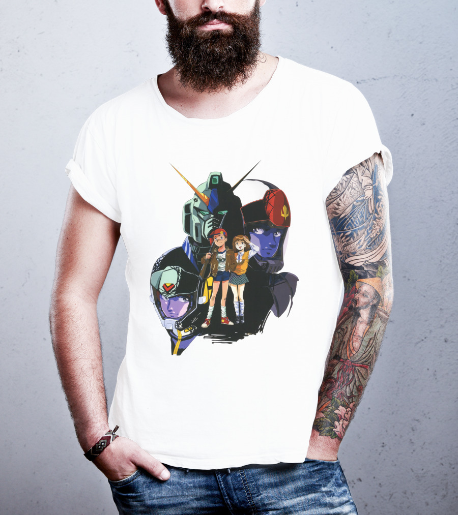 Mobile Suit Gundam Iconic Characters And Mecha Compilation T-Shirt