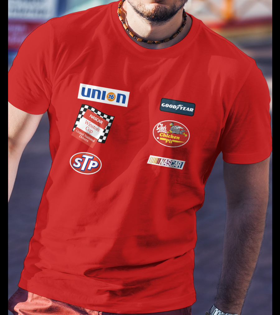 Stroker Ace Red Suit Winston Cup NASCAR Grand National Drivers Goodyear Union 76 Chicken Pit STP T-Shirt
