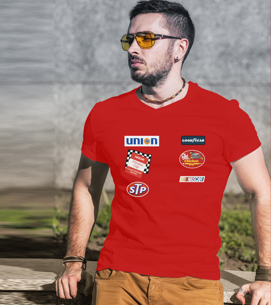 Stroker Ace Red Suit Winston Cup NASCAR Grand National Drivers Goodyear Union 76 Chicken Pit STP T-Shirt