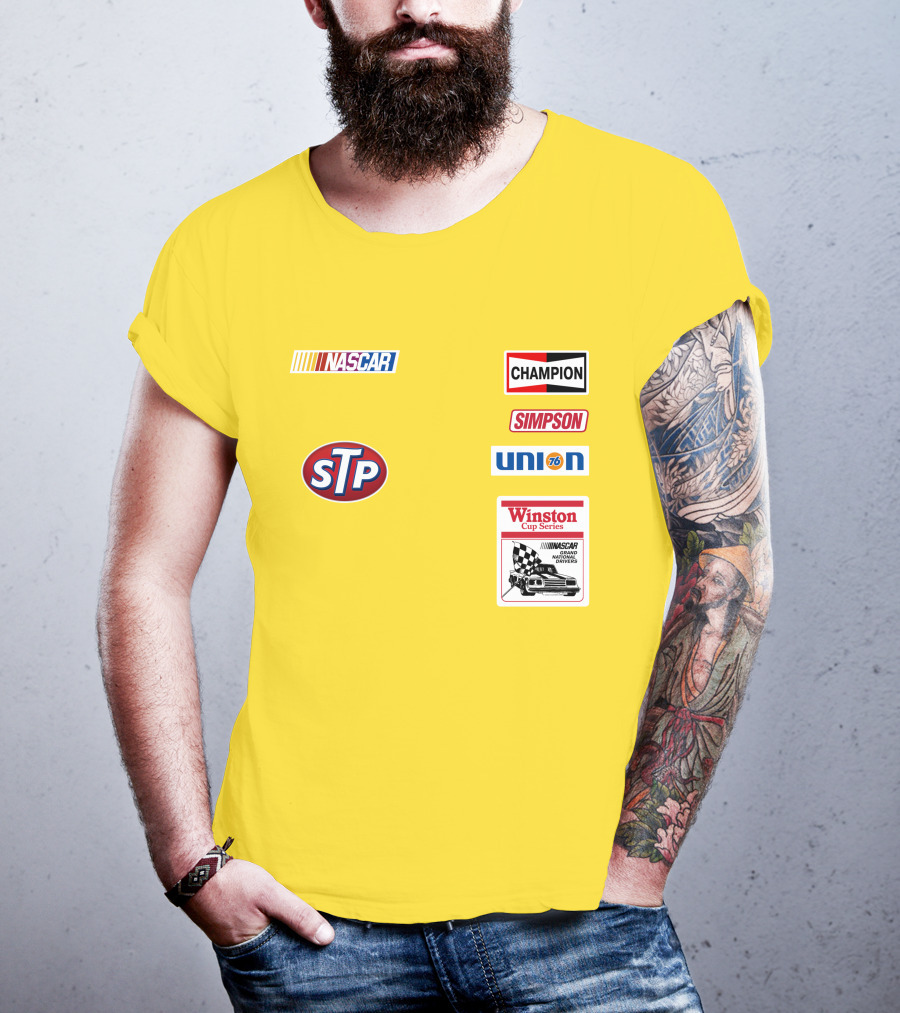 NASCAR STP Champion Simpson Union 76 Winston Cup Series Yellow Suit T-Shirt