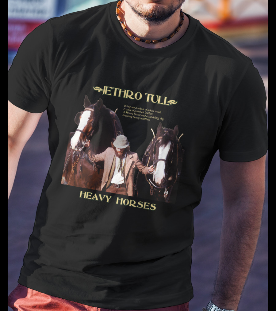 Jethro Tull Heavy Horses Lyrics Image T-Shirt