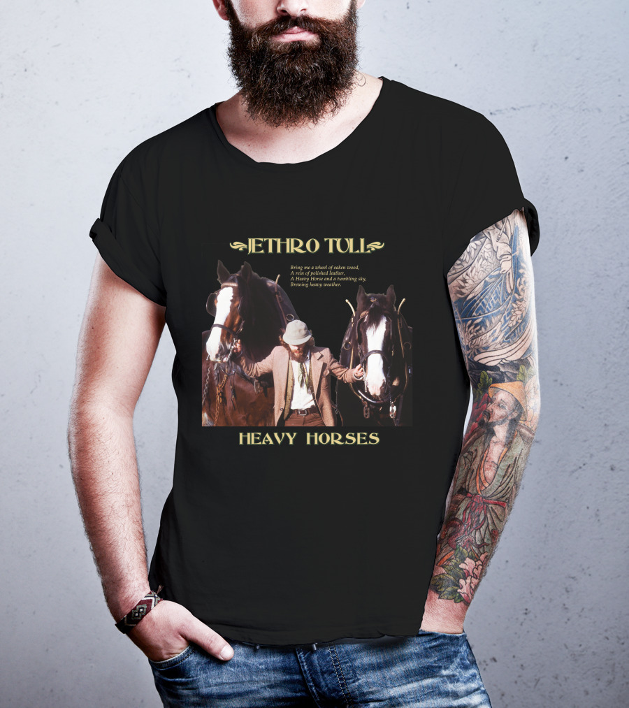 Jethro Tull Heavy Horses Lyrics Image T-Shirt