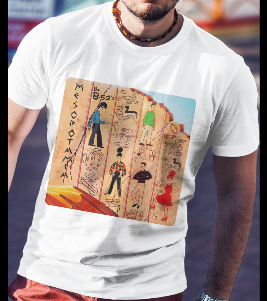 The B-52's Mesopotamia Album Art With Ancient Symbols And Figures T-Shirt
