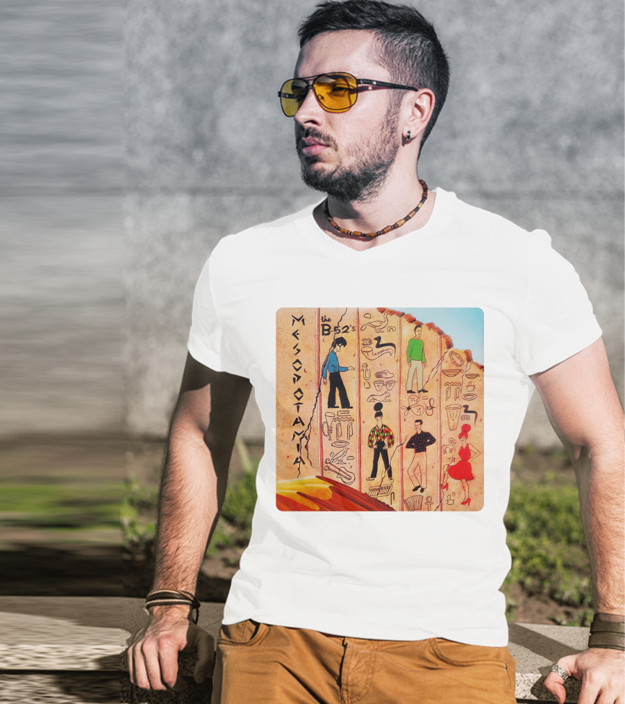 The B-52's Mesopotamia Album Art With Ancient Symbols And Figures T-Shirt